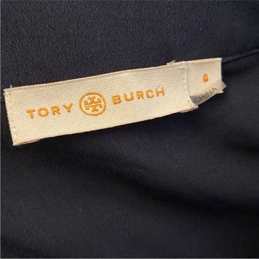 Tory Burch Chic navy  Tunic with Elegant Embroidery, US0
